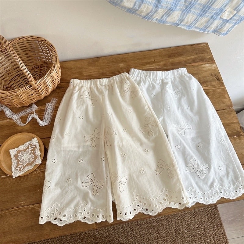 甜美繡花九分褲