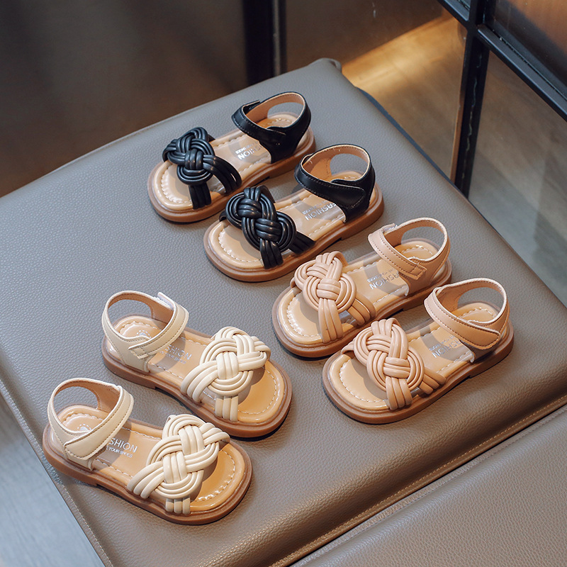 甜美羅馬編織涼鞋