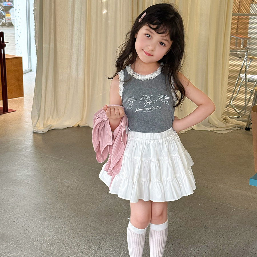 立體蕾絲花邊背心