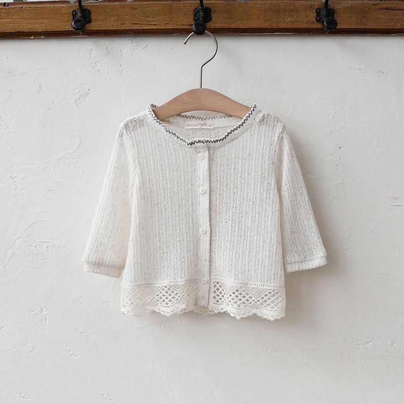 甜美蕾絲七分袖外套