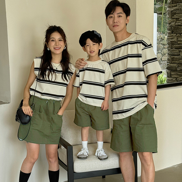 黑白條紋上衣親子裝(2色)