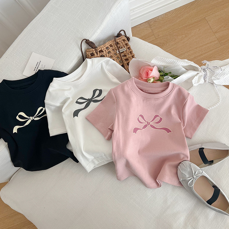 甜美蝴蝶結短袖T恤