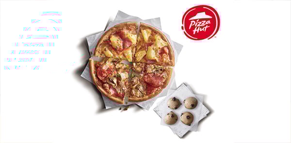 必勝客六吋個人比薩夏威夷+總匯【雙拼】+QQ球好禮即享券(此商品為團購商品，如需下單請洽客服)