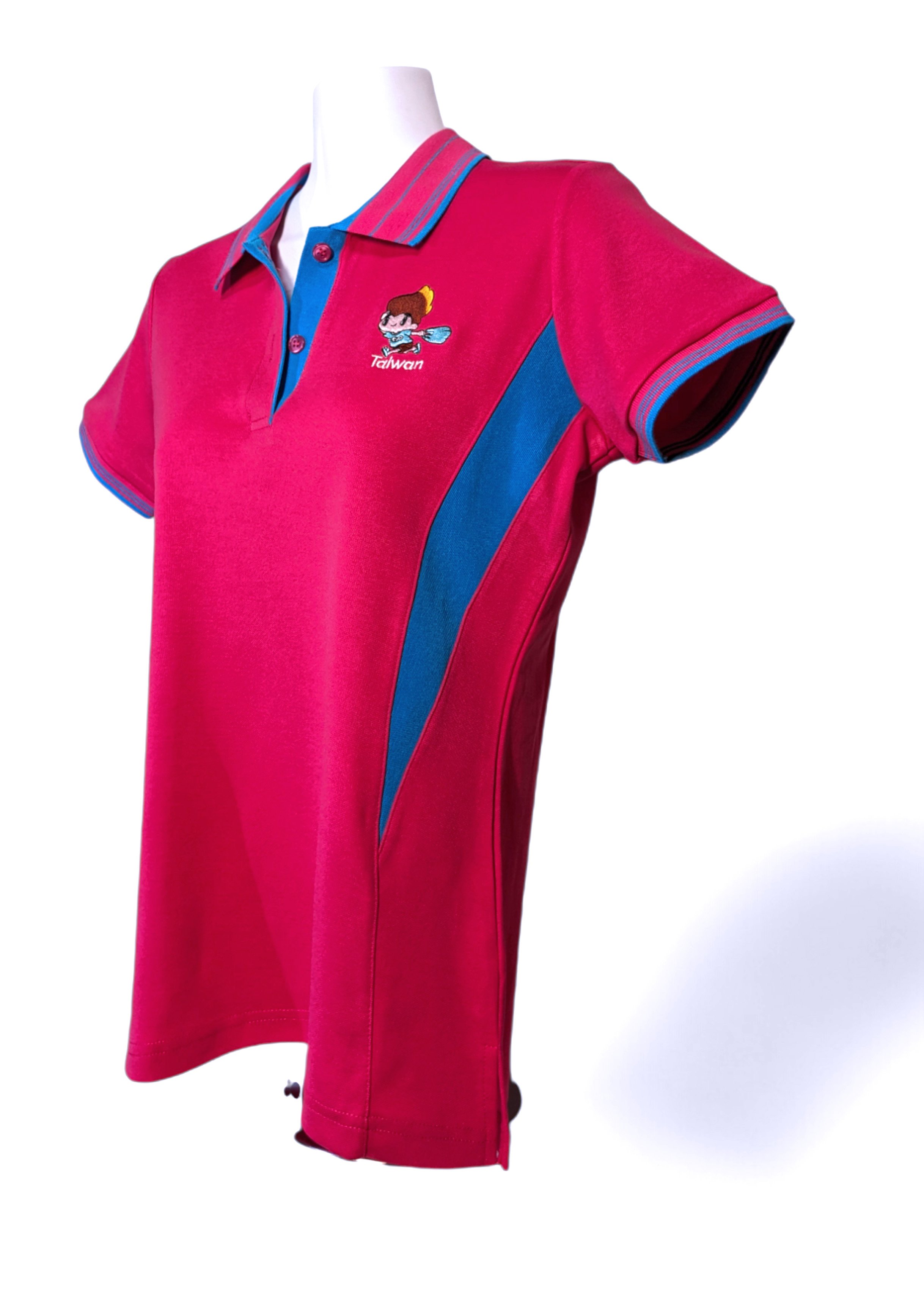 小八將-靚漾修身款-POLO衫-女-桃紅色