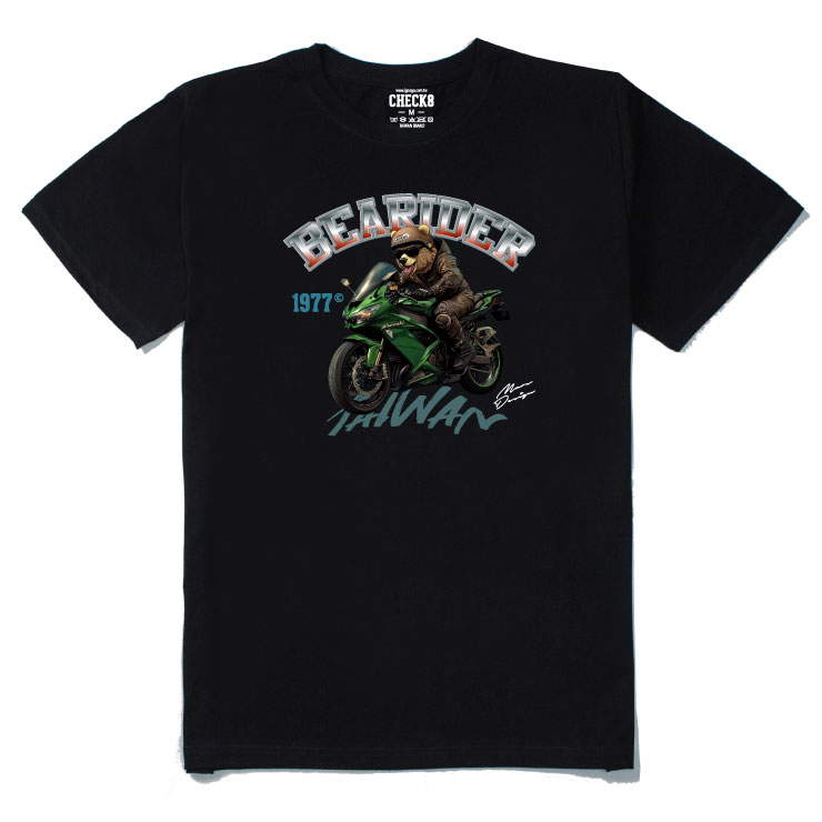「BEARIDER 1977 TAIWAN」復古大熊重機Ｔ恤