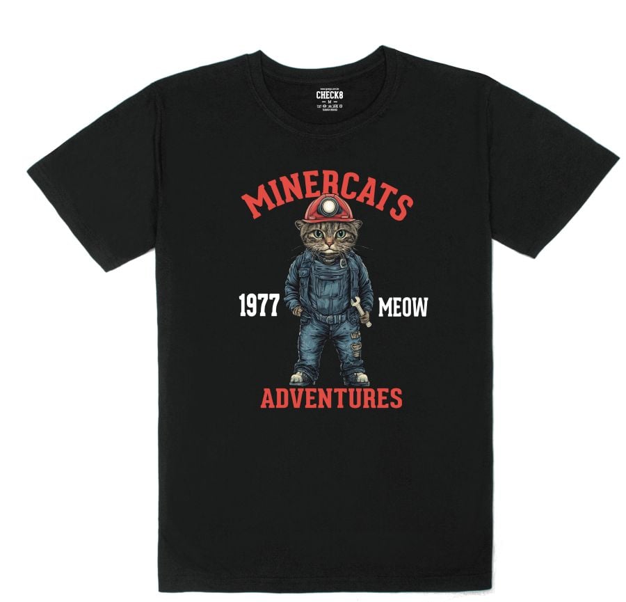 Miner Cat 礦工貓冒險T恤