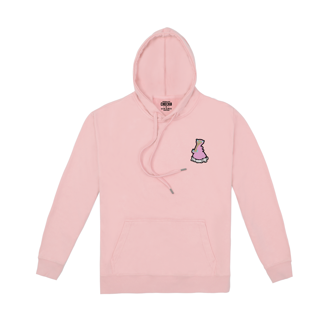 哈欠河馬｜落肩無刷毛帽T