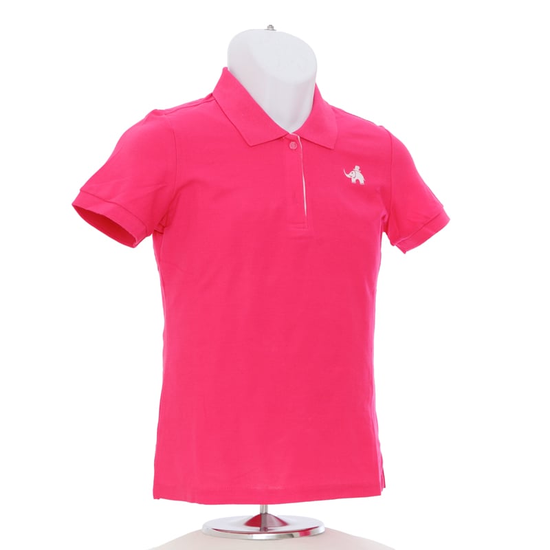 戴帽紳士象-POLO衫-女-桃紅色