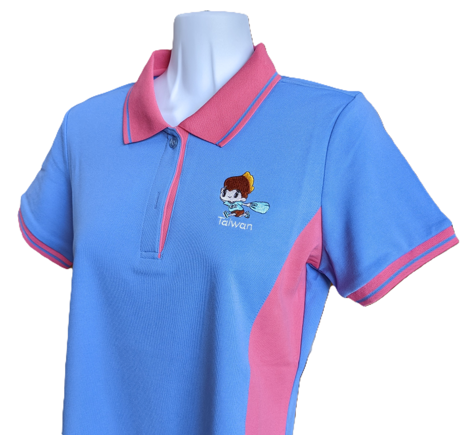 小八將-靚漾修身款-POLO衫-女款-紫藍色