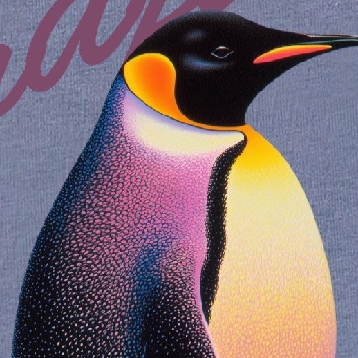 落肩款penguin皇帝企鵝T恤_質感雪青灰色