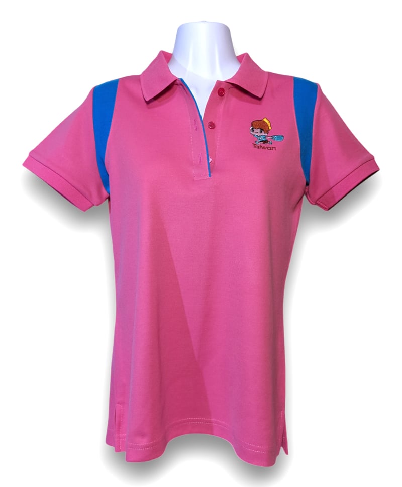 小八將-粉漾活力款-POLO衫-女-粉紅色