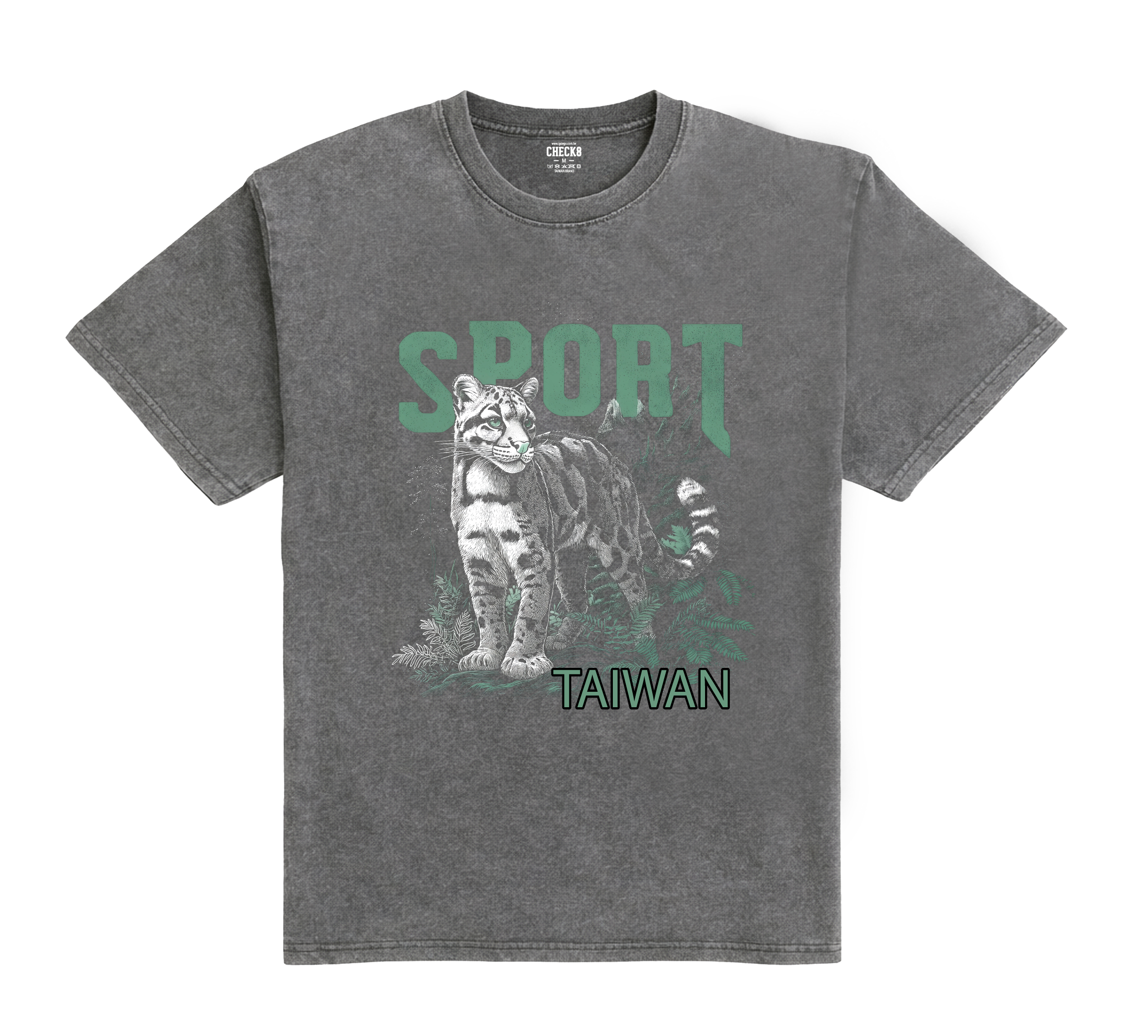 SPORT雲豹 復古洗舊oversizeT恤