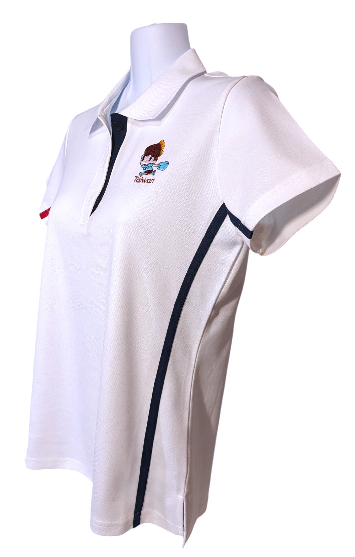 小八將-活力運動款-POLO衫-女-白