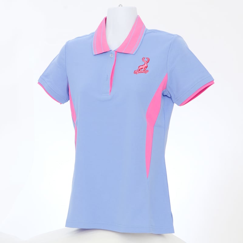 梅花鹿神-POLO衫-女-粉紫藍色