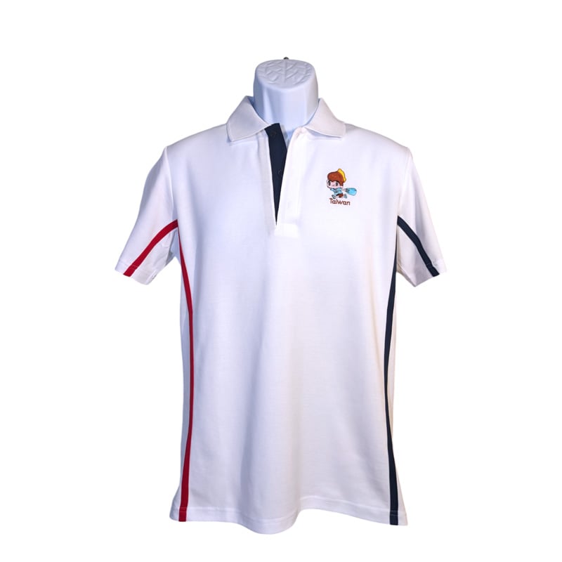 小八將-活力運動款-POLO衫-男-白