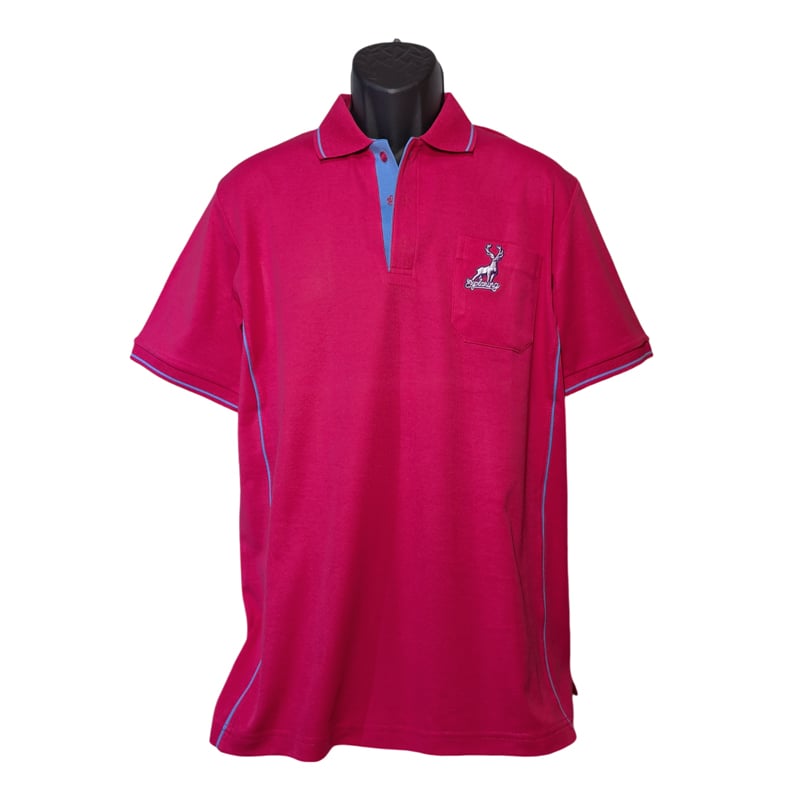 梅花鹿神-exploring冒險家POLO衫-男-桃紅色