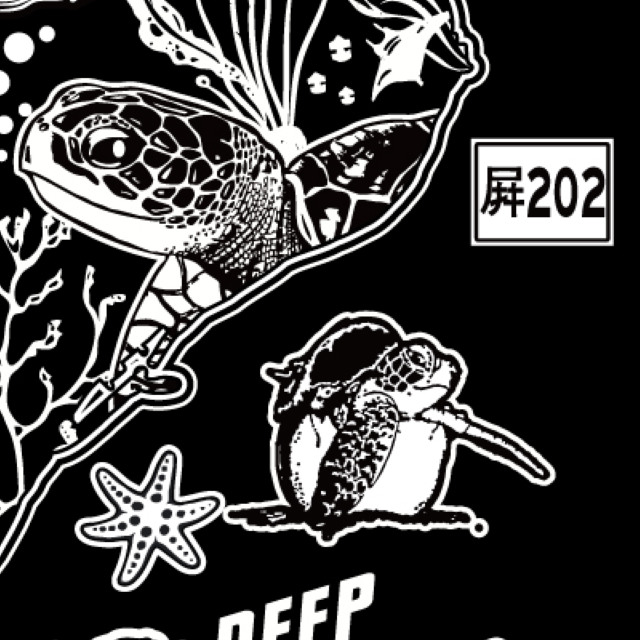 【區域限定】小琉球海龜T恤-時尚藏青色