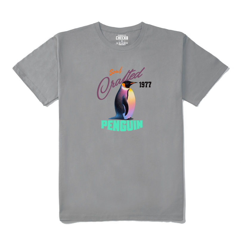 penguin皇帝企鵝 T恤_淺灰