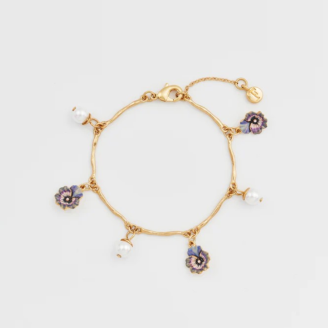 Fable England 三色堇珍珠手鍊