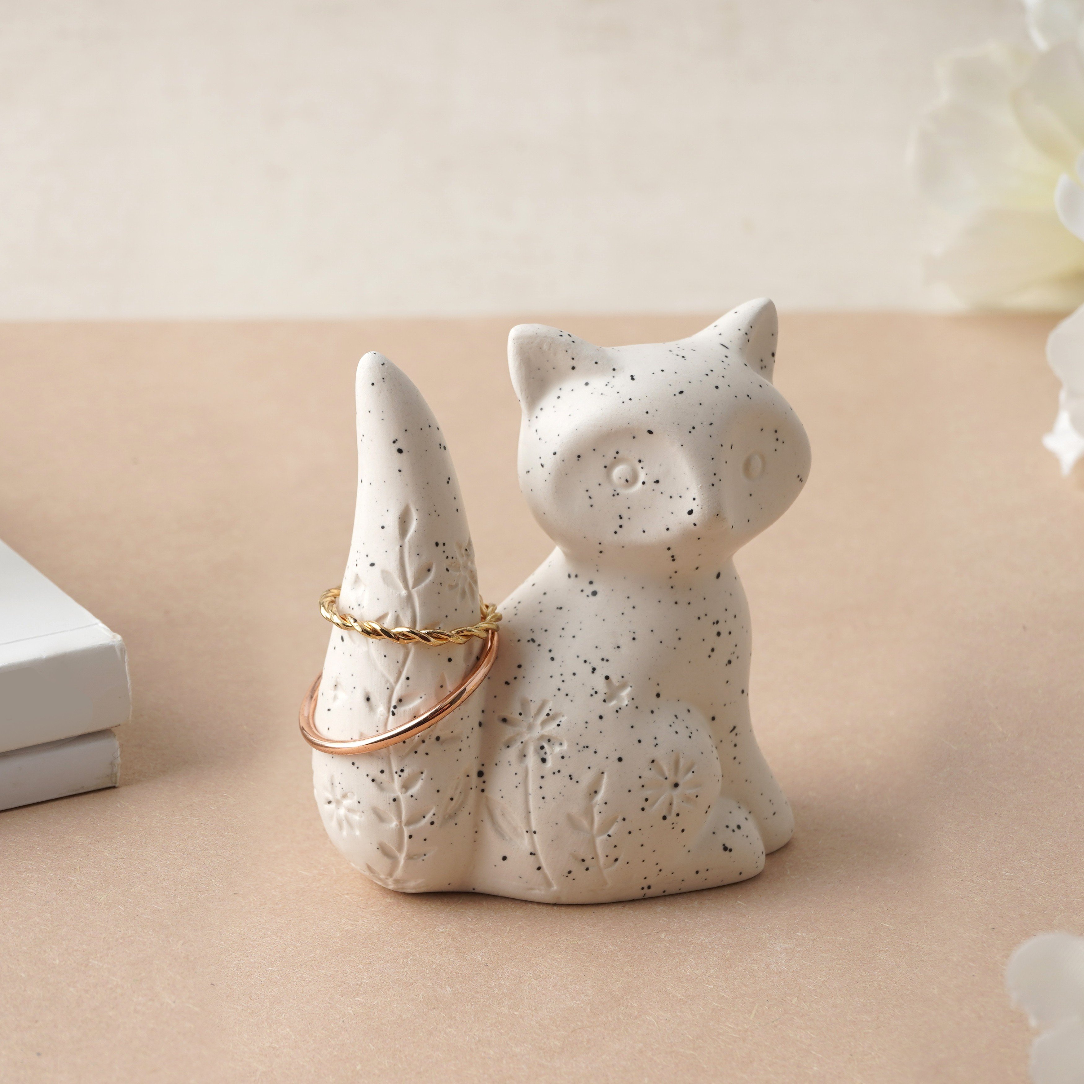 CGB 狐狸陶瓷戒指架