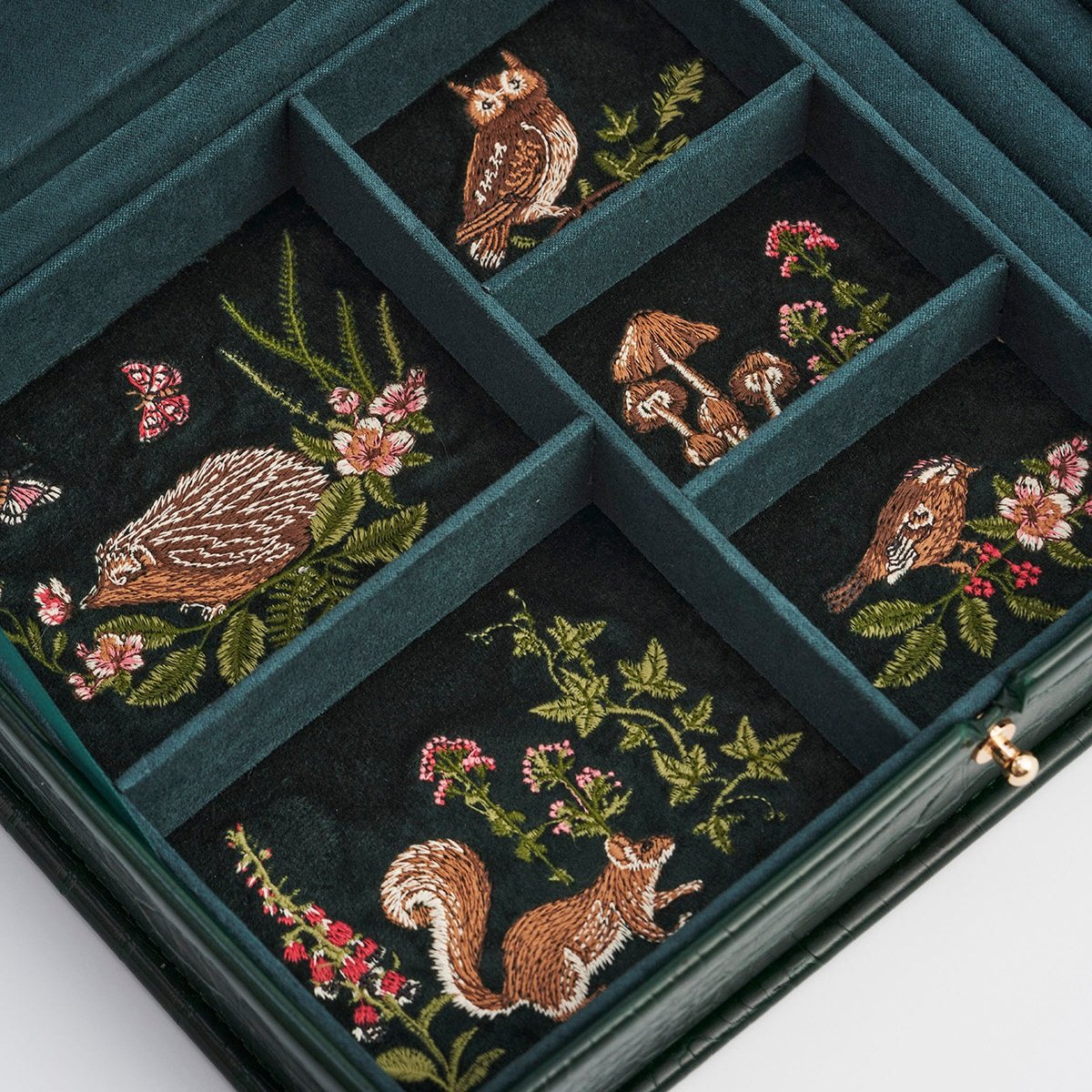 Fable England 森林刺繡飾品盒