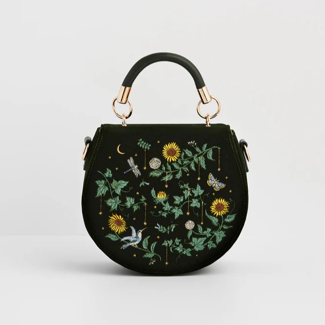 Fable England 向日葵刺繡馬鞍包