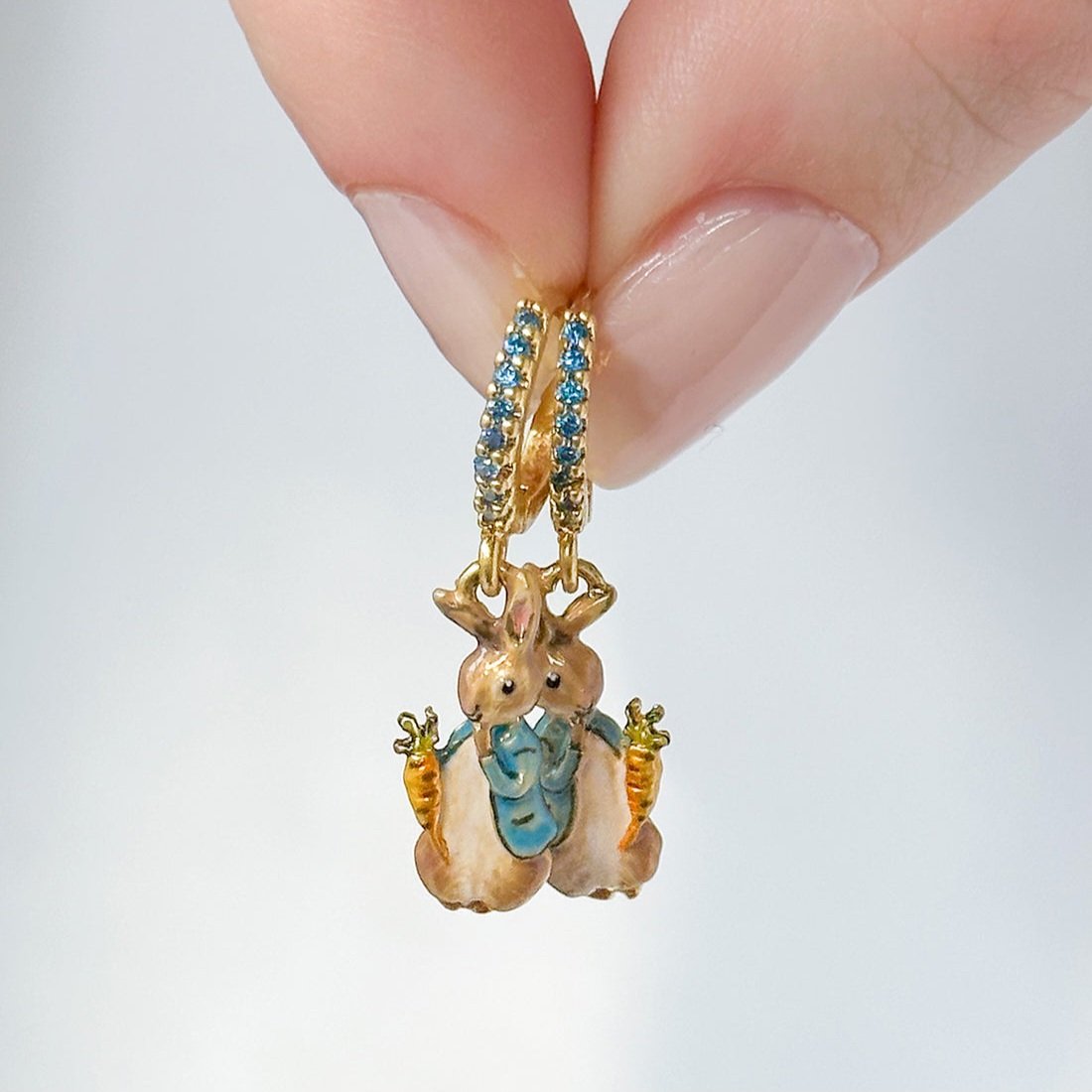 Fable England 彼得兔鋯石耳環