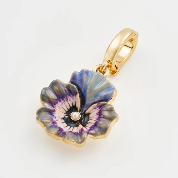 Fable England 三色堇珍珠墜飾