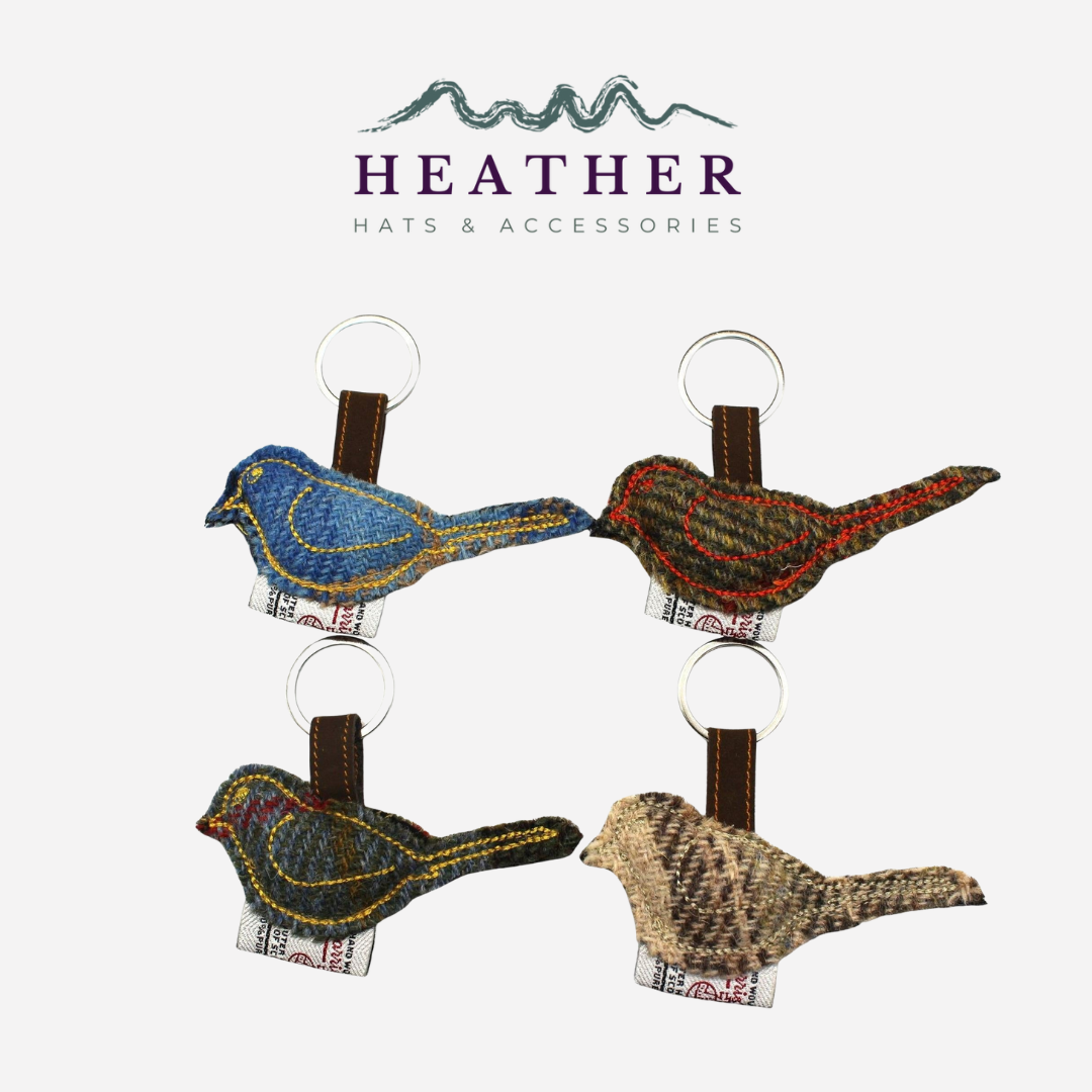 Heather 小鳥花呢吊飾