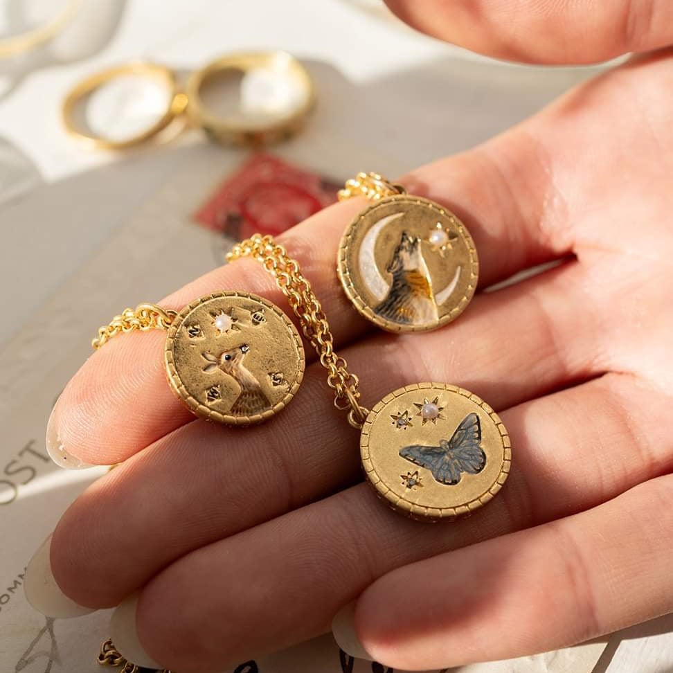 Fable England 狼圓牌項鍊