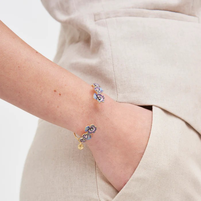 Fable England 三色堇珍珠手環