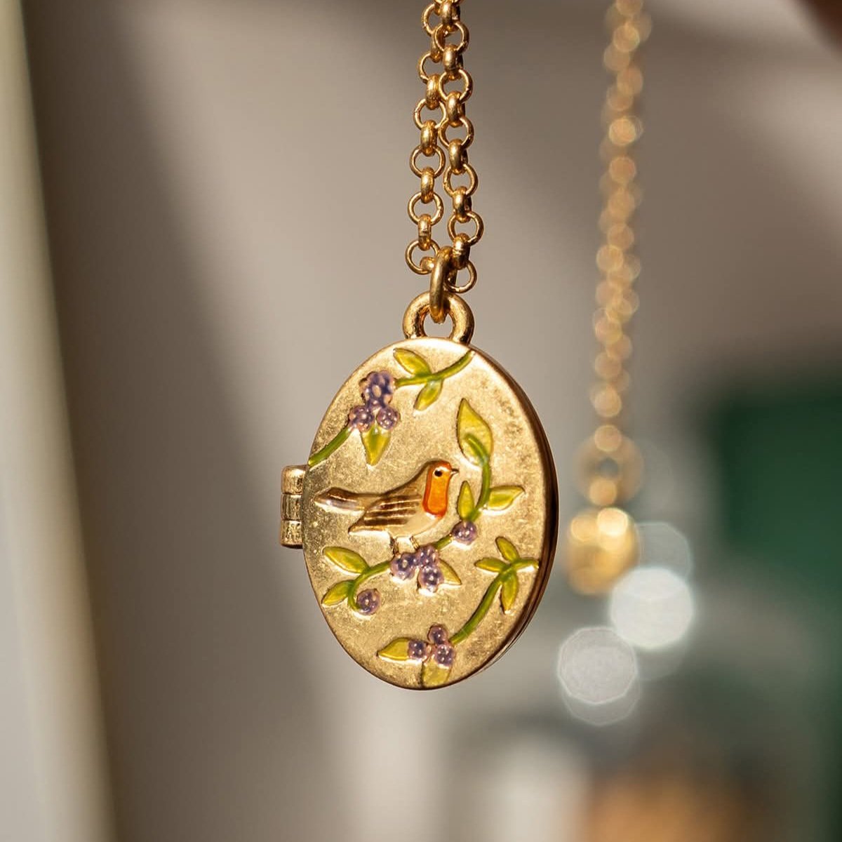 Fable England 知更鳥相片項鍊