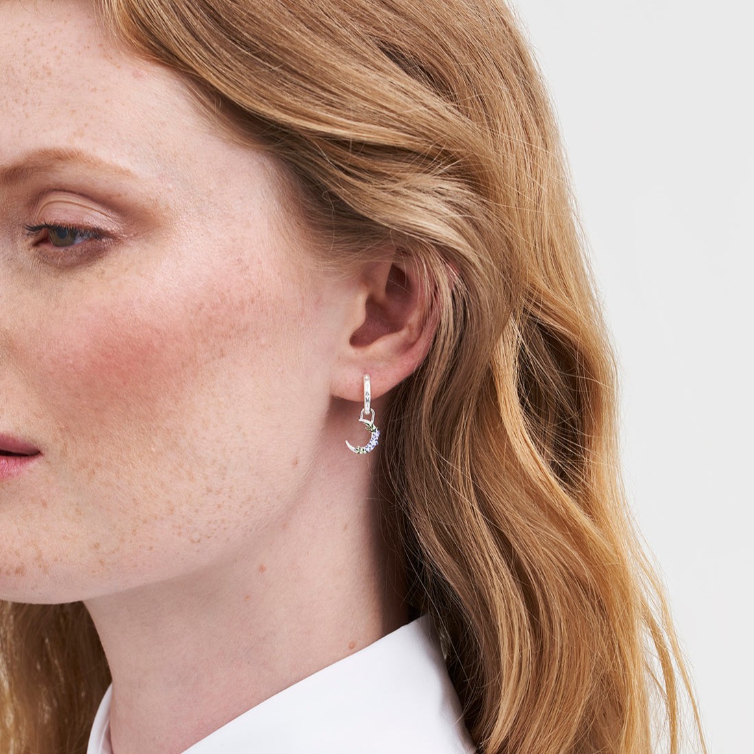 Fable England 夜影花月耳圈耳環