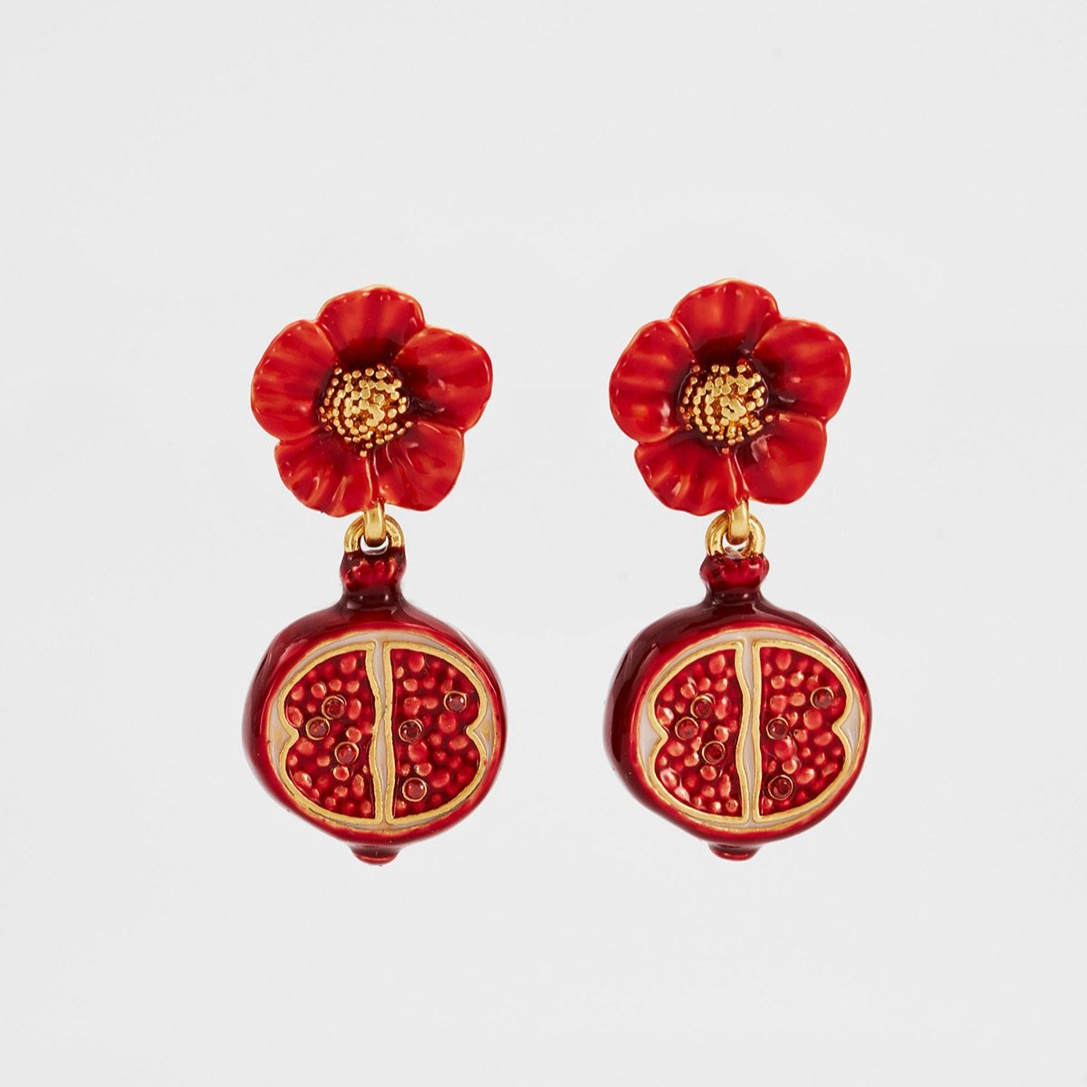 Fable England 石榴花垂耳環