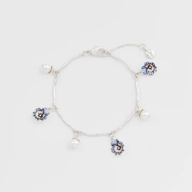 Fable England 三色堇珍珠手鍊