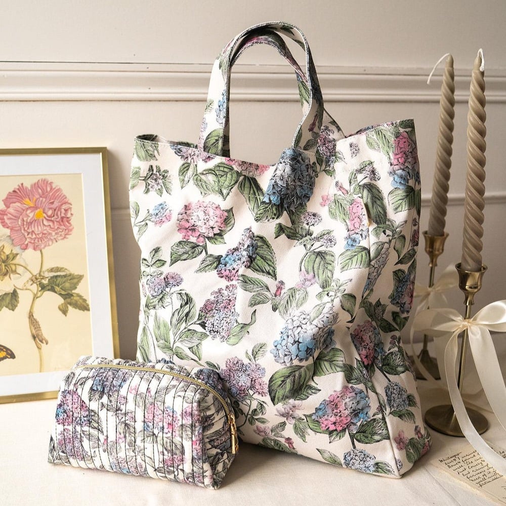 Fable England 繡球花托特包