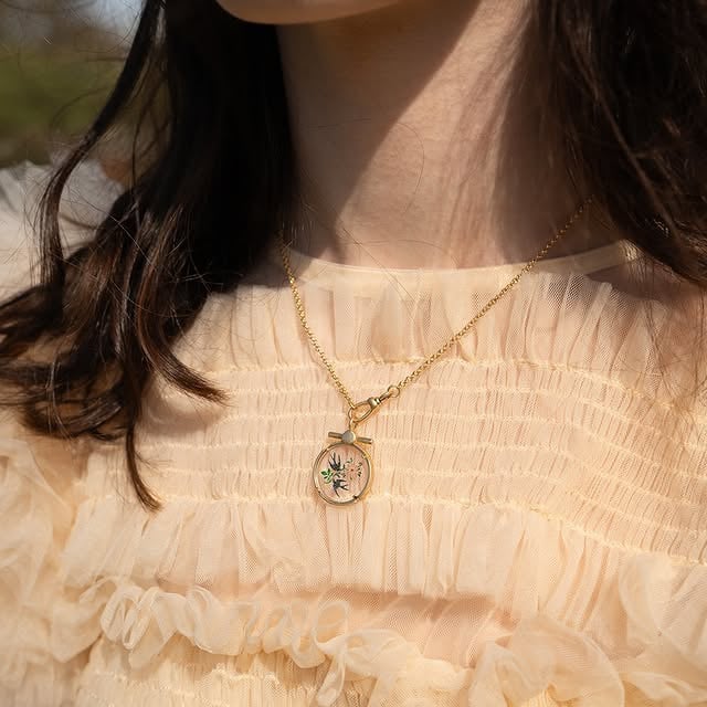 Fable England 燕子單鏡項鍊