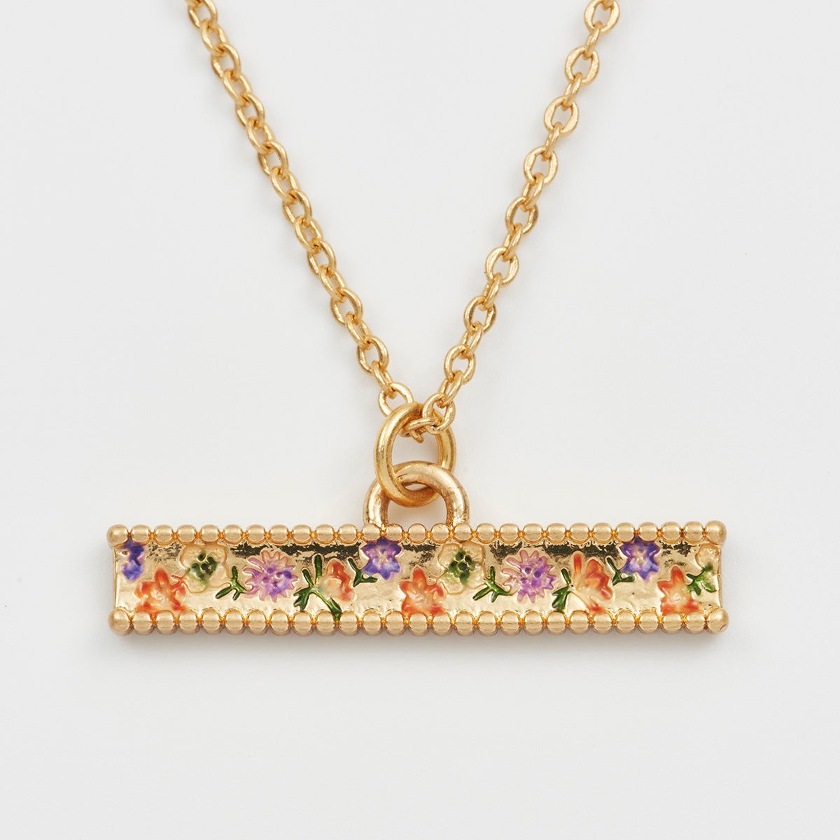 Fable England 田園花卉T形項鍊
