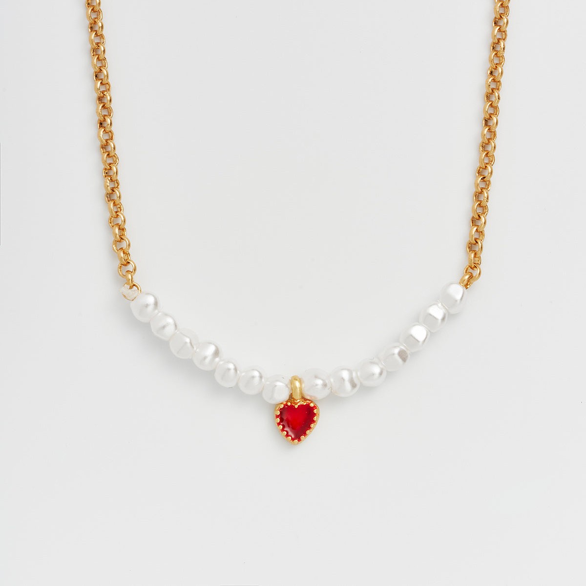 Fable England 珍珠愛心項鍊