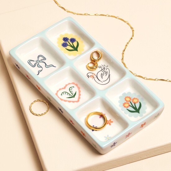 Lisa Angel 蝴蝶結花卉飾品盤