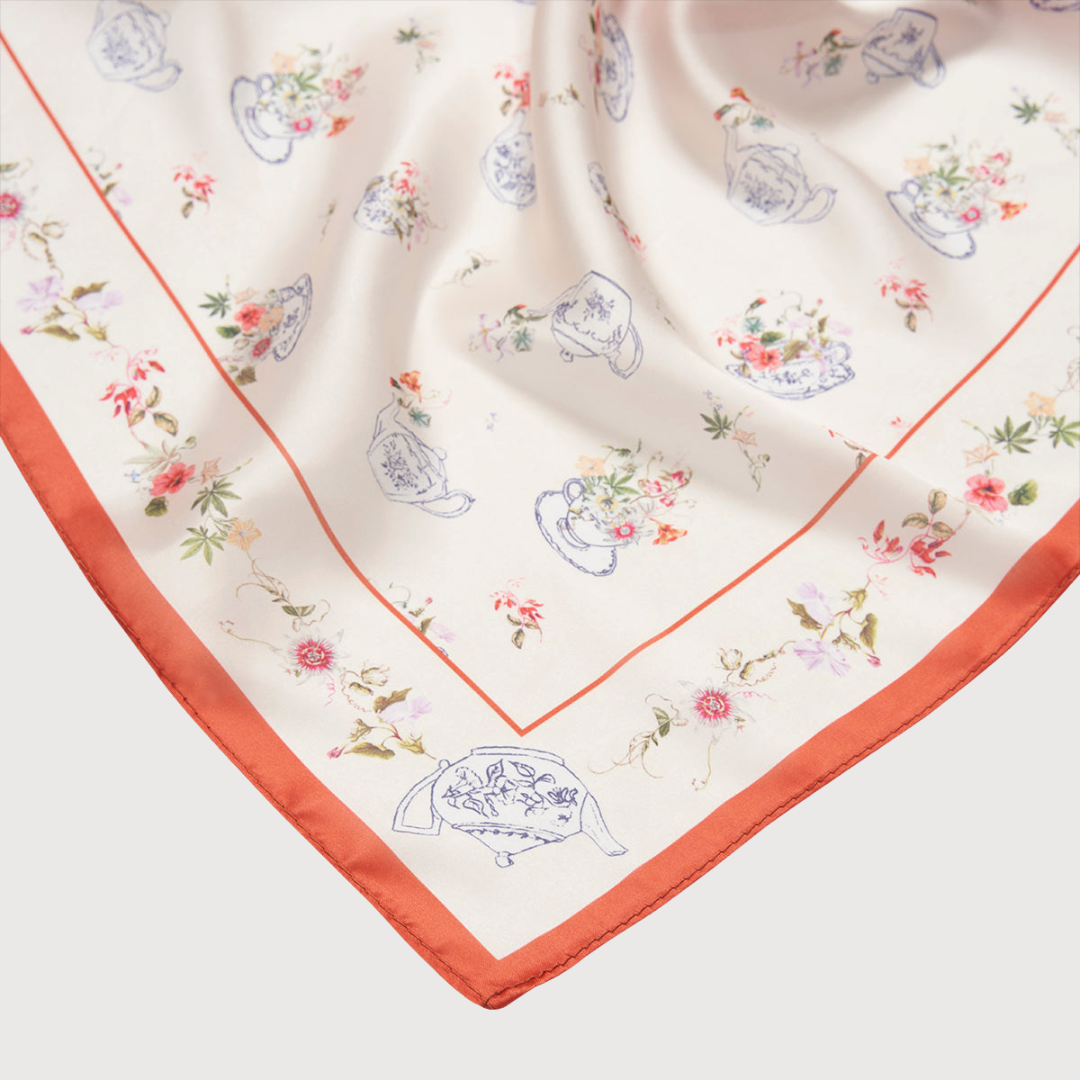 Fable England 午茶奶油長絲巾