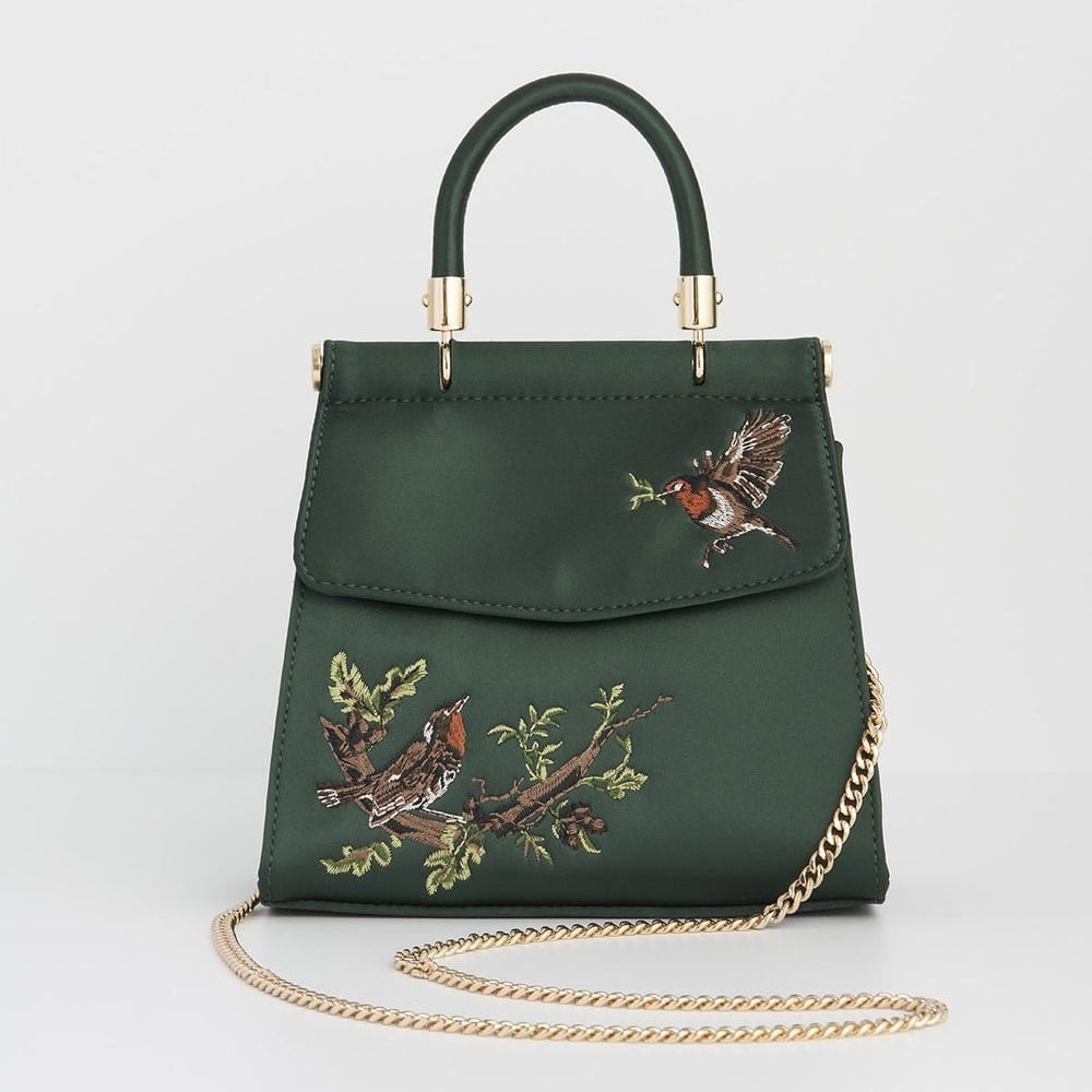 Fable England 知更鳥刺繡托特包