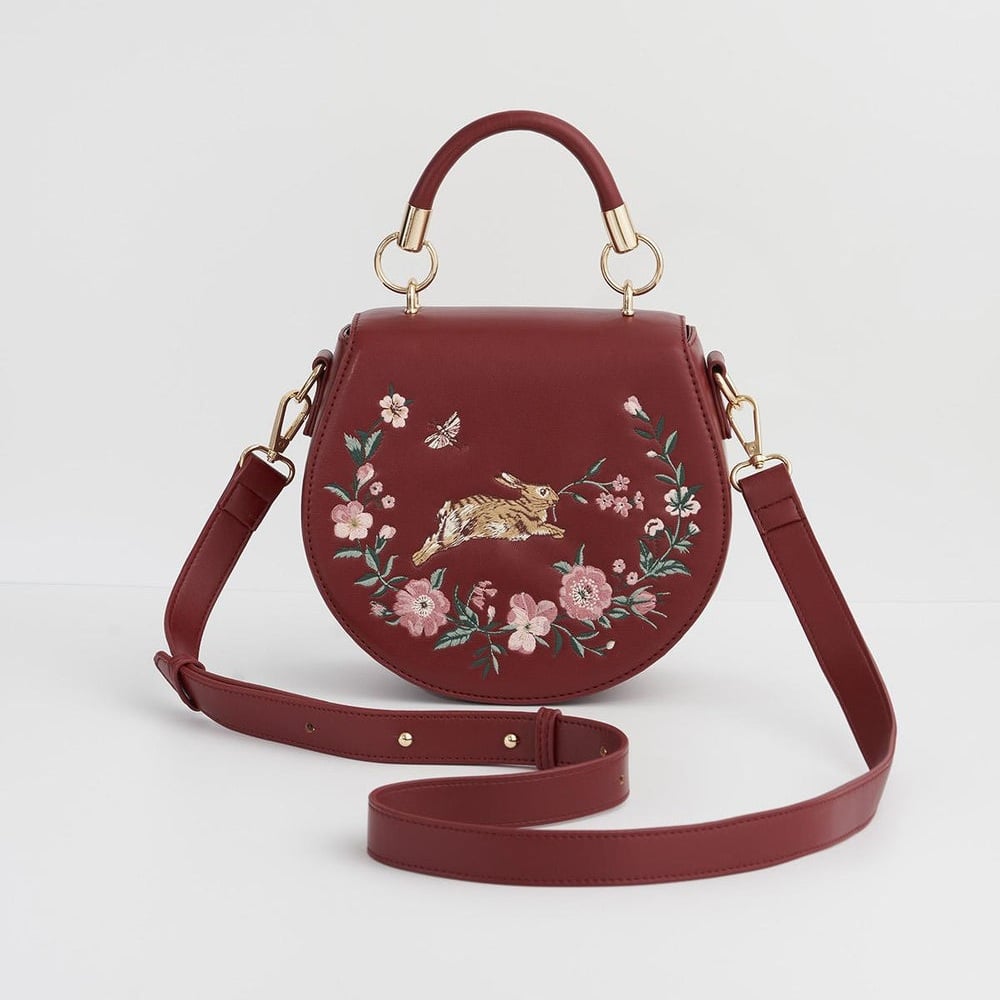 Fable England 奔跑兔刺繡馬鞍包