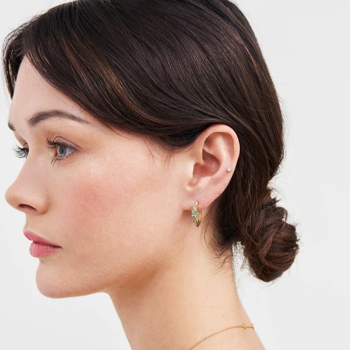 Fable England 花環鋯石耳環