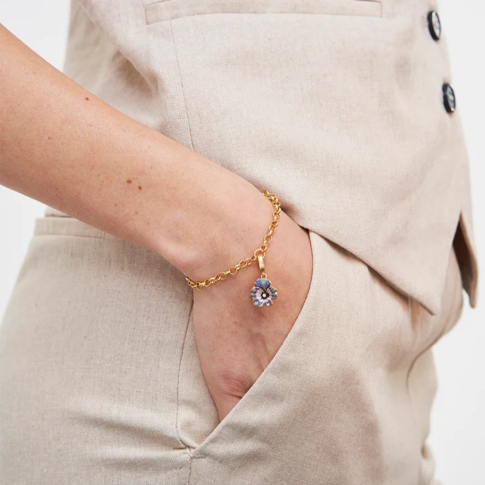 Fable England 三色堇珍珠手鍊