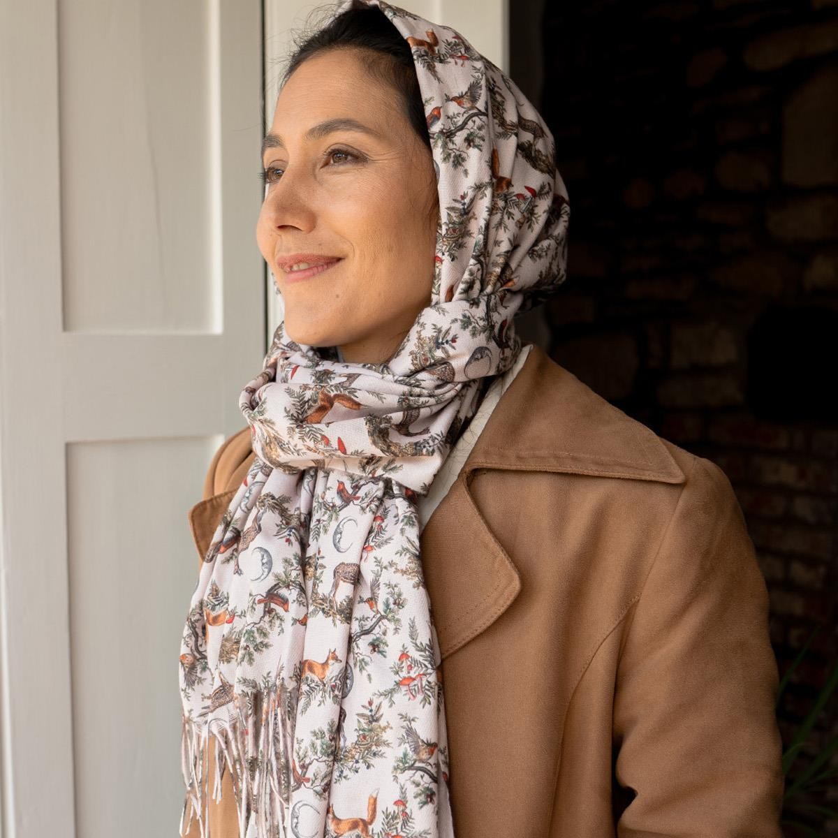 Fable England 森林之夜流蘇圍巾