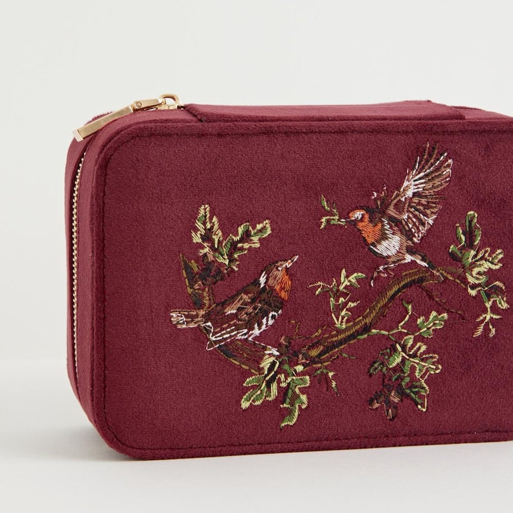 Fable England 知更鳥刺繡飾品盒