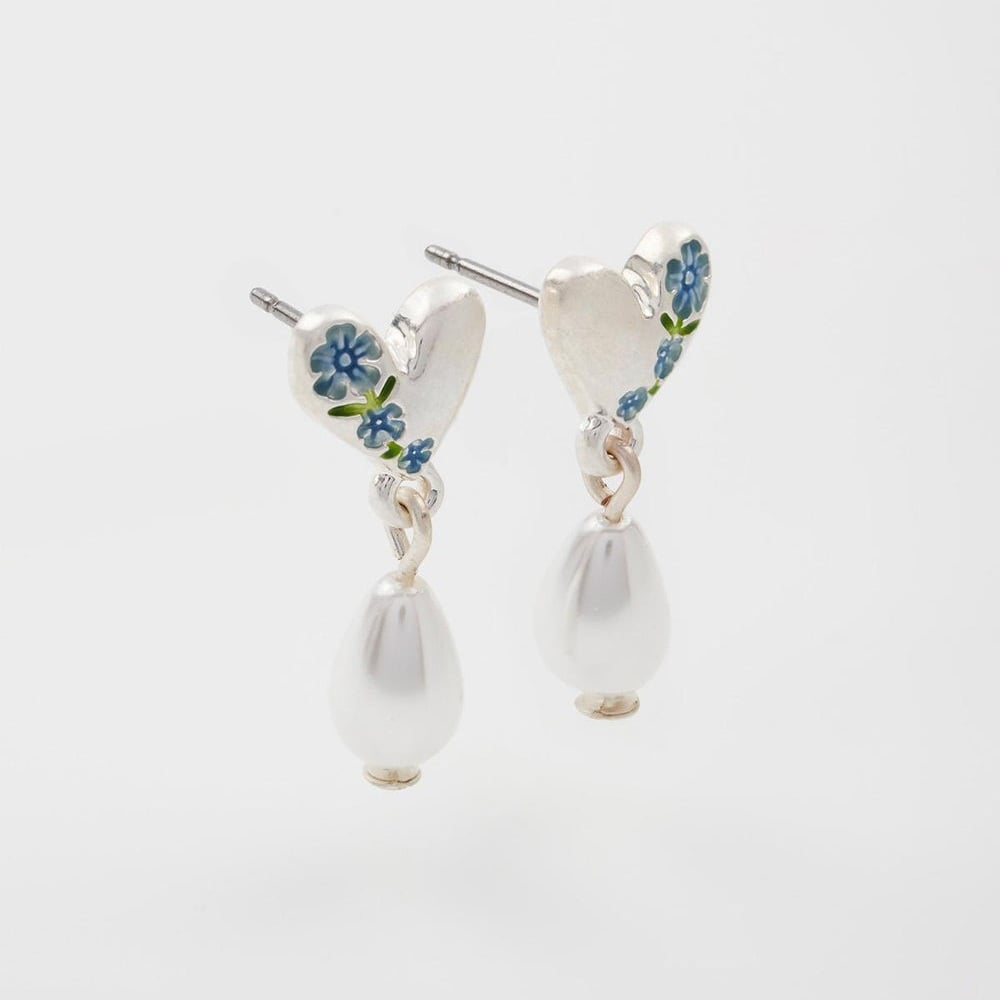 Fable England 勿忘我珍珠耳環