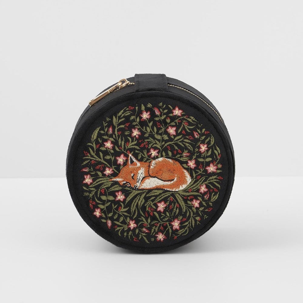 Fable England 夜影狐狸刺繡飾品盒