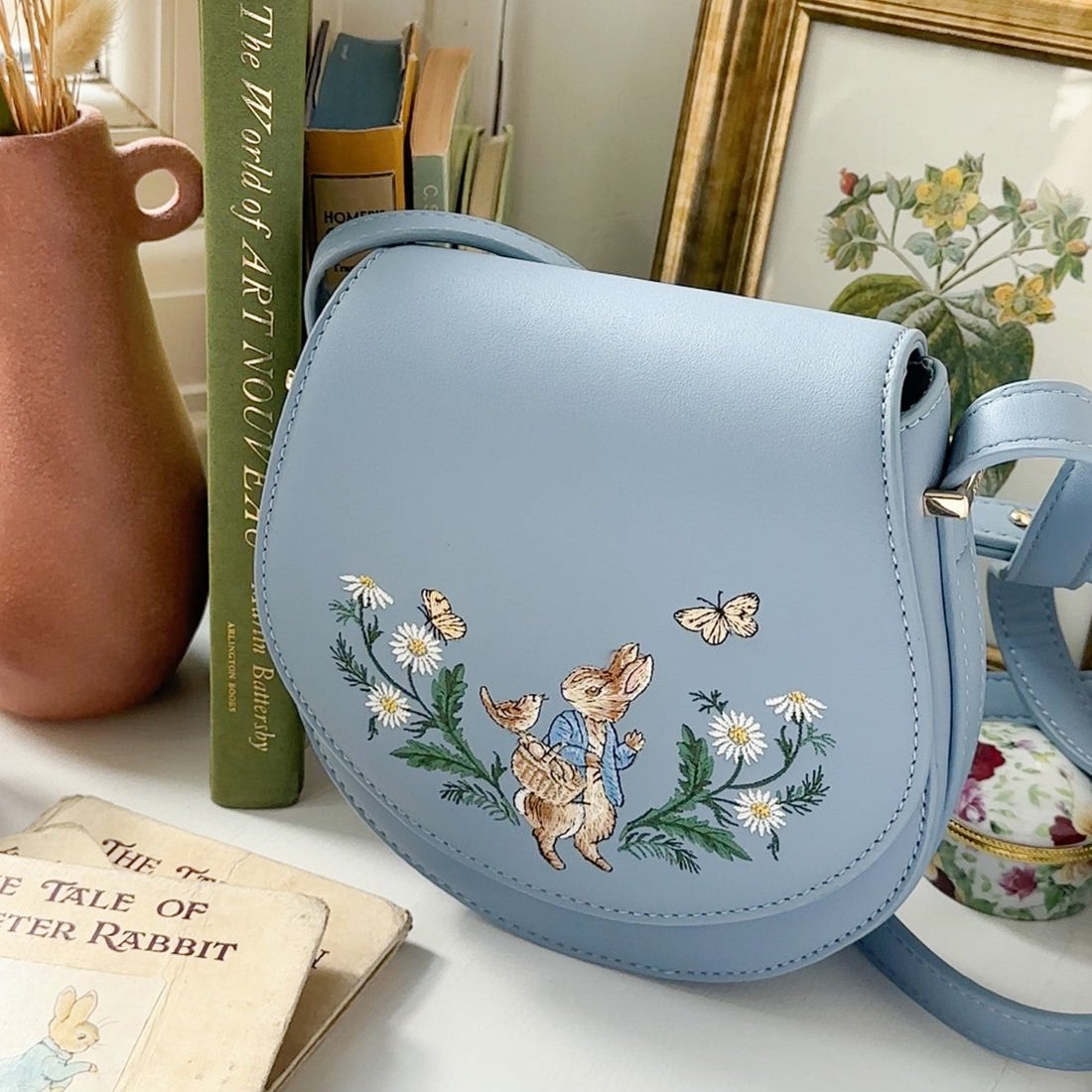Fable England 彼得兔刺繡馬鞍包